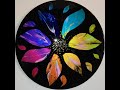 706 rainbow round blowout with negative space flower design inspired by amandasdesignsofficial