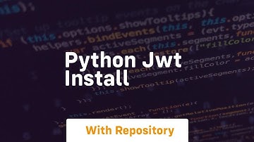 python jwt install