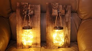 Making Rustic Mason Jar Lights