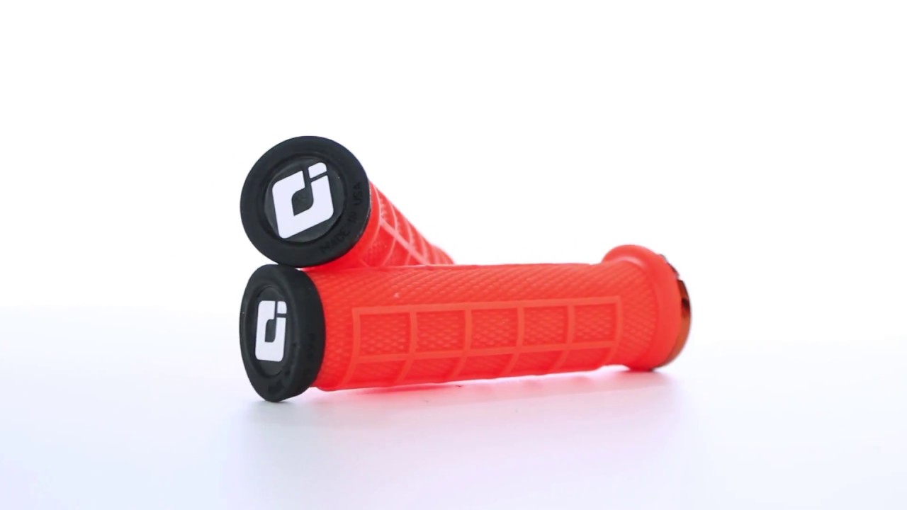 ODI Elite Pro Lock-On Grips Orange with Orange Clamps