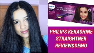 Philips Kerashine Hair Straightner Review And Demo(BHS386) - YouTube