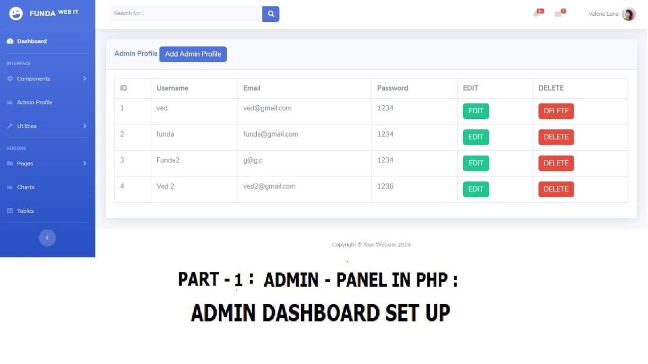 Php Admin Panel