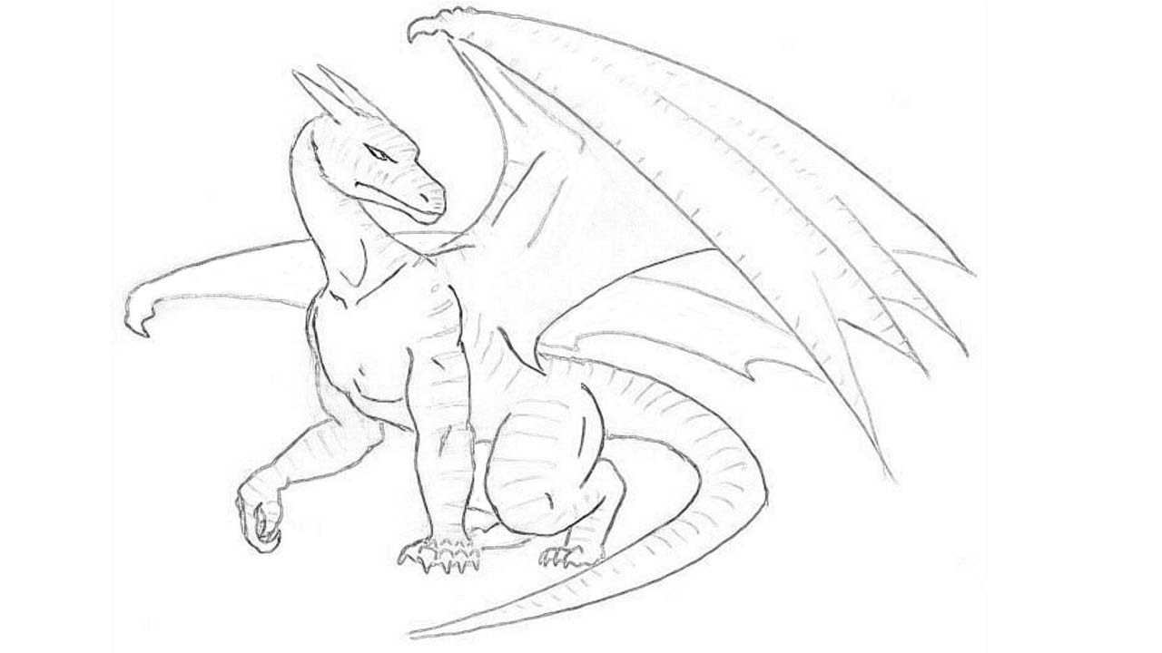 How to Draw a Dragon Step by Step | Draw a Dragon Easy For ...