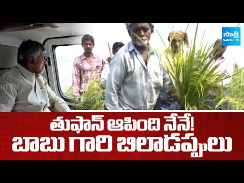 ఛీ.. ఛీ.. చంద్రబాబు | Yellow Batch and CM Chandrababu Elevations On Cyclone Montha |  @SakshiTV - SAKSHITV