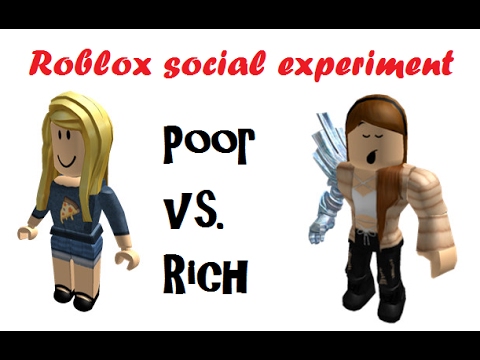 Roblox Social Experiment Poor Vs Rich Youtube - rich vs poor part 2 roblox social experiment