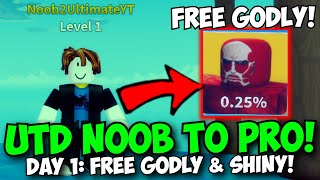 Noob To Pro Day 1: Free Godly & OP Shiny Code = INSTANT PRO! | Ultimate Tower Defense Season 3