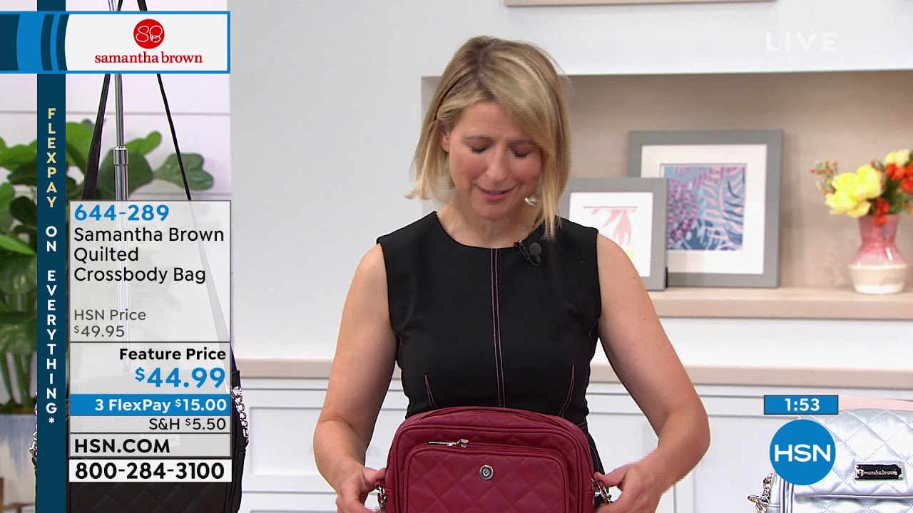 Samantha Brown Quilted Crossbody Bag - YouTube