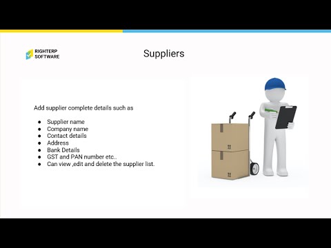 Suppliers: Add and Manage Suppliers