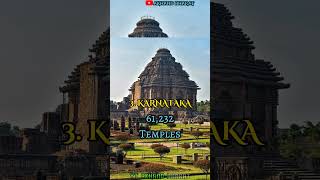 Top 5 States with Most Number Of Hindu Temples😯🤯🔥| #maharashtra ? tamilnadu? wait for end #gujrat