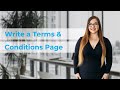 How to write a terms and conditions page for your website