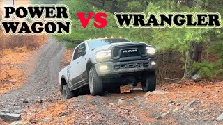Power Wagon vs Wrangler 2021 Comparison 4x4 OffRoading Extreme TIRE SMOKE MUDDING ROCKS