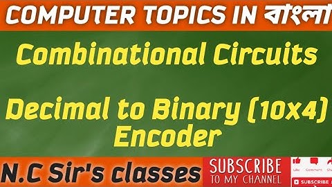 Encoder : Decimal to Binary in Bengali