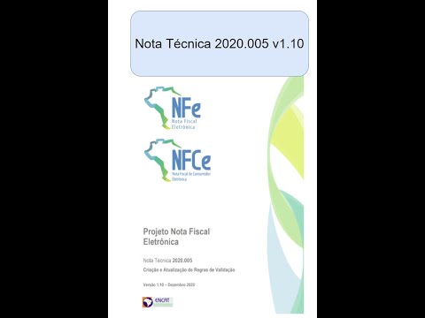 Nota Fiscal eletrônica - Nota Técnica 2020.005 v1.10 - Alterações na NF-e e NFC-e. Fique por dentro!
