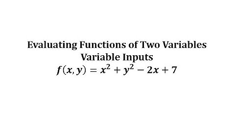 Evaluate a Function of Two Variables (Variables)
