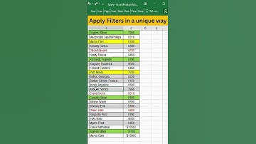 Apply Filters in a unique Way | Excel Tips #shorts