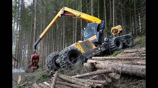 Highlander Hl20-2 Steilhang Slope Harvesteraction Winchwork Konrad Forestmachines