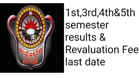 Andhra University Degree/AU Degree 1st semester,3rd Semester,4th&5th semester Results September 2022