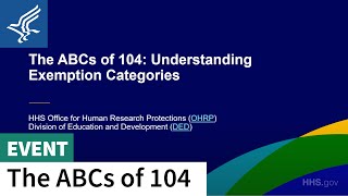 The ABCs of 104: Understanding Exemption Categories