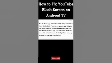 How to Fix YouTube Black Screen on Android TV #shorts #shortvideo #youtubeblackscreen