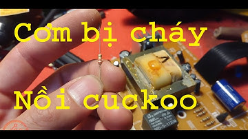Nồi cơm CUCKOO lỗi cháy cơm đáy nồi.