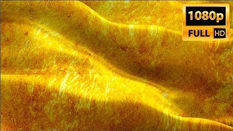 Yellow Flag Wave Loop waving in wind. Realistic Gold foil animated Flag background. Yellow Flag