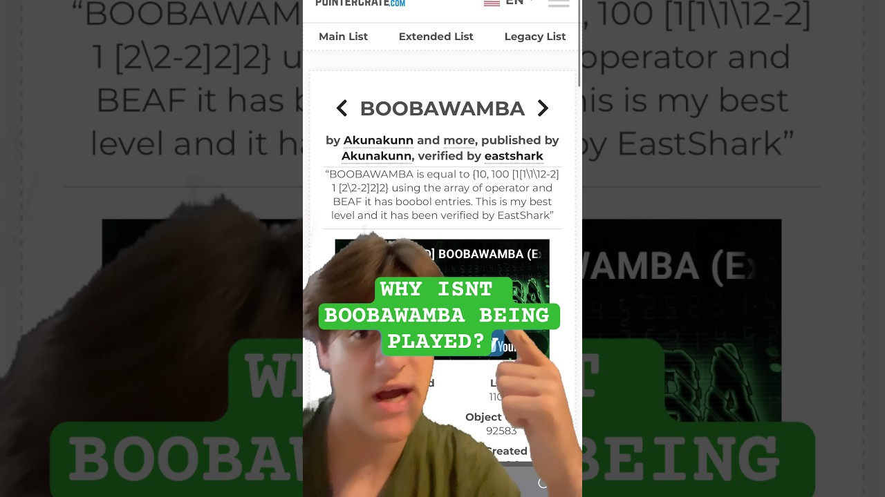 Why isn't Boobawamba being played? 