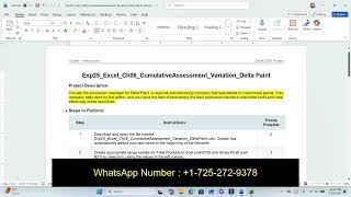 Exp25 Excel Ch06 Cumulative Assessment Delta Paint Variation | Full Solution | #Delta Paint