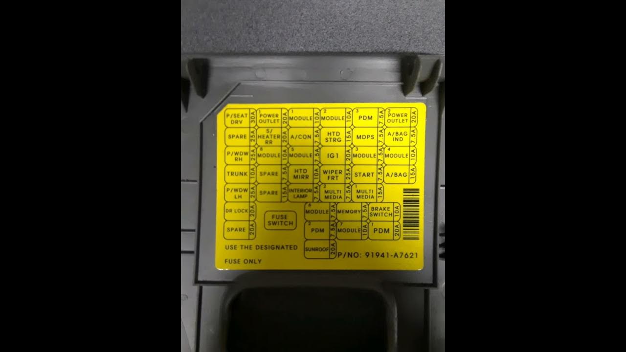 2015 Kia Forte fuse location chart YouTube