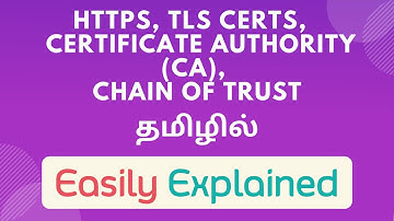 TLS explained in Tamil | SSL Certificate, Certificate Authority explained with an example (தமிழில்)