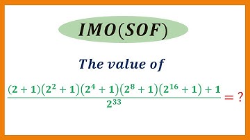 #How to find the value(Simplification) #IMO(SOF) Exam Question #Olympiad Exam #Algebraic Identities