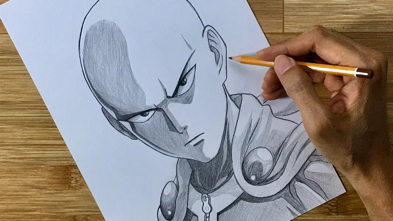 How To Draw Saitama - Serious - Profile - Anime Drawing #344 |#Shirts |  Cong Dan Art - Youtube