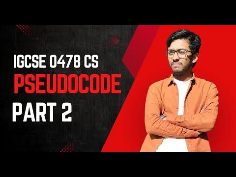 IGCSE Computer Science 0478 2210 Pseudocode Part 2 - YouTube