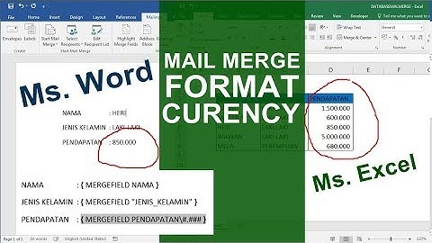 cara mengatasi format ribuan dan rupiah pada mail merger excel