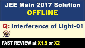 JEE Main 2017 Physics Solutions | Interference of Light-01