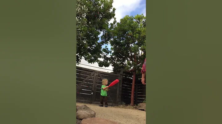 Rafa playing baseball