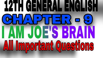12TH GENERAL ENGLISH ✍️ Lesson 9 .. I am Joe