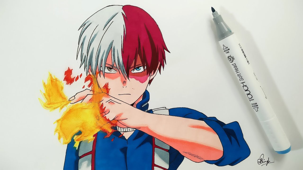 How To Draw Todoroki - Draw Spaces