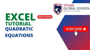 Excel Graph Tutorial using a Quadratic Equation | Algebra | Mathematics