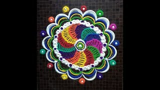 Creative Rangoli design with colors - Rangoli with colours - Rangoli designs