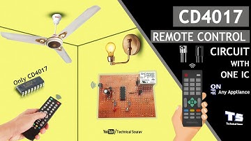 MAKE A REMOTE CONTROL CIRCUIT WITH CD4017 | WITHOUT ANY PROGRAMMING | ONLY CD4017 | AC LIGHT ON OFF