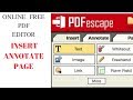 How To edit  PDF Online Using PDFescape | Onli