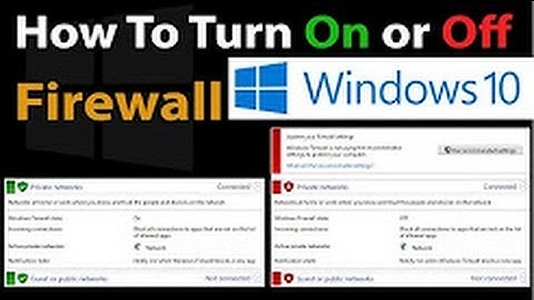 How to turn on windows firewall