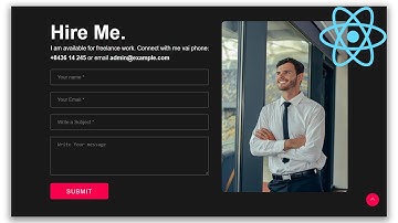 React JS Responsive Portfolio Website Design Tutorial | Responsive Contact Form Section #06