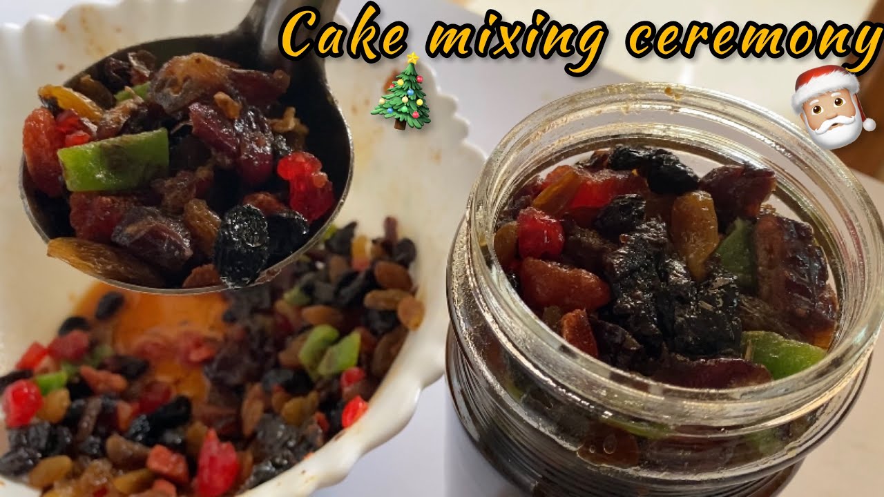 Cake Mixing Ceremony at Home. How to mix fruits for cake mixing at home. Christmas cake