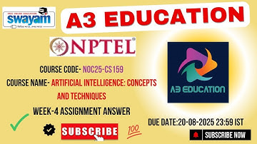 NPTEL Artificial Intelligence: Concepts and Techniques Week 4 Assignment Answers | noc25-cs159