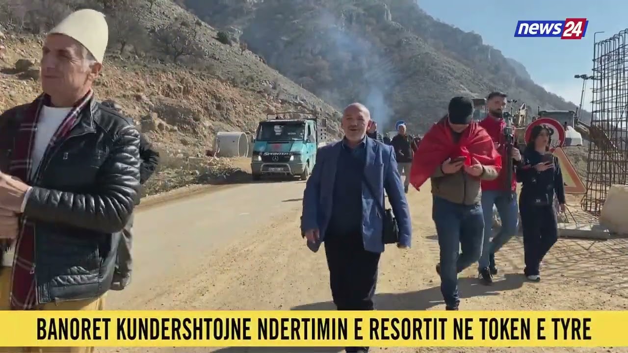 Banorët e Rrjollit përplasen me rojet private, i hedhin në kanal dhe i përzënë me gurë! Pamjet