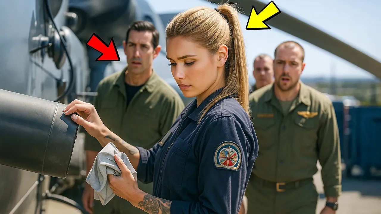 Sie überprüfte nur das Geschütz des Apache – bis der Einsatzleiter das Abzeichen sah und erstarrte