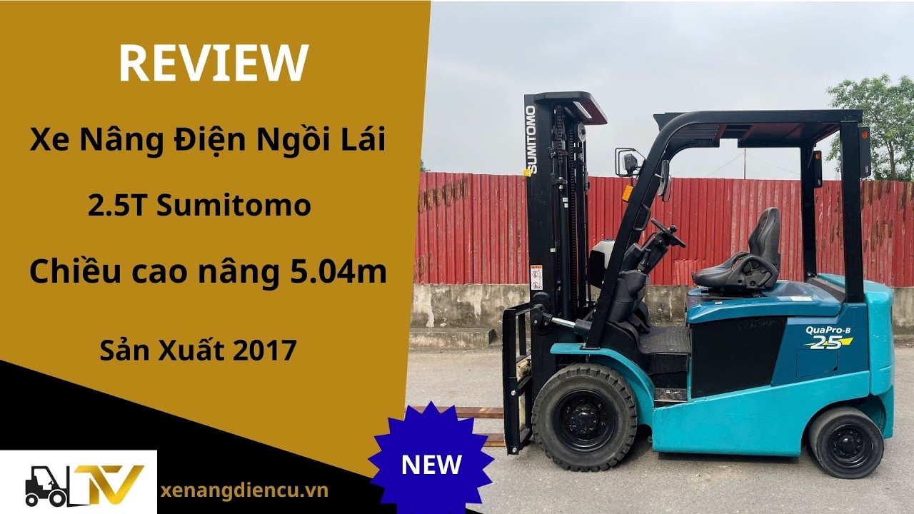 Xe nâng điện cũ ngồi lái 2,5T SUMITOMO 51FB25PXIII, hàng đã qua sử dụng (Nhật Bản)