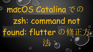 macOS Catalinaでのzsh: command not found: flutterの修正方法