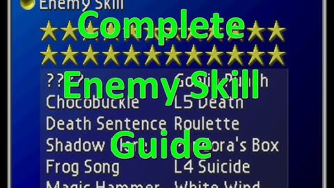 Complete Enemy Skill Guide FF7